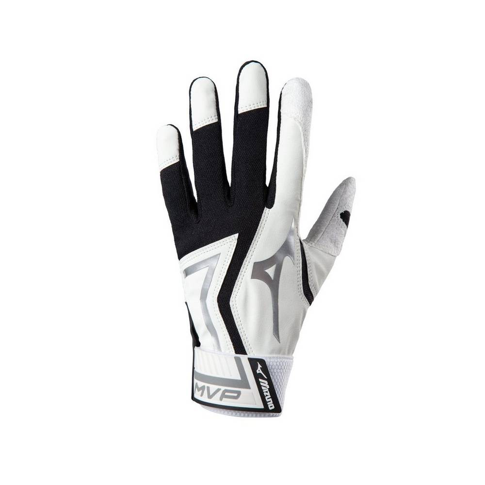 Mens Mizuno MVP Adult Baseball Batting Gloves Black Philippines (JWAOXN326)